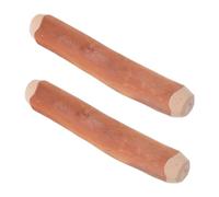 FONDOTIN Sturdy Coffee Wood Dog Chew Toy for Puppies and Large Dogs Engaging Teething Stick Promotes Oral Health and Relaxation 2pcs 10cm