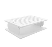 FONDOTIN Sturdy Plastic Business Card Holder with Slots for Desktop Freestanding Organizer Stand for Hotel Cards Stable Compact Display for Front Desk and Office Use