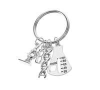 FONDOTIN Stylish Microscope Keychain Lab Charm Lightweight Chemistry Biology Keyring for Educators Graduation Present Keepsake for Science Enthusiasts and Medical Students