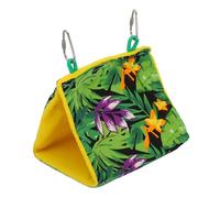 FONDOTIN Summer Sunshade Bird Nest Small Parrot Hanging Hammock Bed with Tropical Rainforest Print Comfortable Sleeping Spot for Canary Parakeet and Small Birds