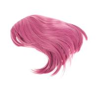 FONDOTIN Synthetic Short Bob Wig with Bangs for Women Soft Violet Straight Hair Lightweight Synthetic Fiber Easy to Wear Cap Stylish Daily Party Cosplay Holiday Hairpiece