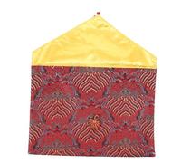 FONDOTIN Thickened Chinese Embroidered Scriptures Bag Decorative Pouch for Buddhist Books Portable Cloth Storage Case with Delicate Pattern Book Lovers and Spiritual Use