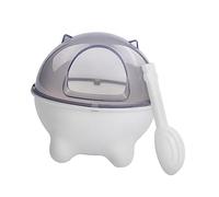 FONDOTIN Thickened Hamster Bathtub Sand Bath Container Plastic Pet Bathroom for Small Animals Lightweight Portable Cage Accessory for Clean and Healthy Bathing