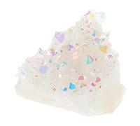 FONDOTIN Titanium Coated Angel Quartz Crystal Cluster Raw Rocks for Energy Protection Yoga Relaxation and Educational Mineralogy Teaching Gemstones