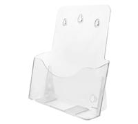 FONDOTIN Transparent Acrylic File Holder Wall Mounted Document Stand Simple Desktop Organizer for Office Home Mail Brochure Storage Rack