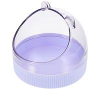 FONDOTIN Transparent Acrylic Hamster Feeding Bowl Compact Small Pet Feeder for Cage Rats and Hamsters Practical Animal Accessory in Purple