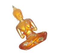 FONDOTIN Transparent Buddha Statue Home Decor Delicate Zen Style Resin Figurine for Meditation Desktop Ornament Blessing Gift for Buddhist Culture Lovers