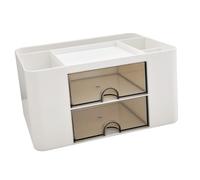 FONDOTIN Transparent Desktop Storage Box Office and Cosmetics Organizer Multi-functional Sundries Container for Bedroom Dressing and Living Finish Lightweight and Efficient Storage