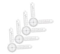 FONDOTIN Transparent Foldable Goniometer Protractor Ruler for Orthopedic Angle Measurement PVC Device for Accurate Body Joint and Knee Bend Assessment Portable Design for Physical Therapy