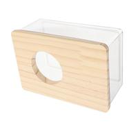 FONDOTIN Transparent Hamster Sand Bath Box for Small Pets Mess Enclosed Bathroom Tub for Gerbils and Dwarf Hamsters Lightweight Portable Pet Cage Bathroom Encouraging Natural Dust Baths