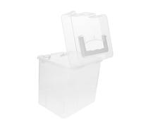 FONDOTIN Transparent Marker Organizer Box with Individual Compartments Secure Locking Closure Clear Plastic Storage for Quick Identification and Safe Transport of Markers and Pens