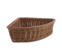 FONDOTIN Triangular Corner Shelf Storage Bin Handwoven 12.8 X 9.6 X 3.3 in Wardrobe Snacks Clothing Sundries in Bathroom and Kitchen Enhanced Stability