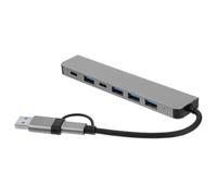 FONDOTIN USB Hub Multi-port Adapter Dual-head Splitter Type-c Docking Station for Laptop Fast Data Transfer Compatible with USB Devices Plug and Play