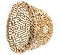 FONDOTIN Vintage Bamboo Lamp Shade for Floor Table Pendant Lights Handcrafted Asian Style Light Cover for Home Office Cafe Decor Easy Install and Remove