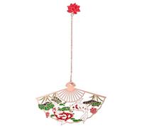 FONDOTIN Vintage Brass Folding Fan Shape Bookmark Chinese Style Hollow Carp Fish Design Elegant Book Marker for Students Readers Writers Office Use