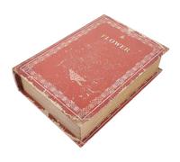 FONDOTIN Vintage Decorative Faux Book Storage Box with Safe Wood Material Smooth Touch Simulation Ornament for Home Office Study Large Creative Craft Display Organizer