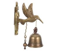 FONDOTIN Vintage Hummingbird Doorbell Copper Wind Chime for Entry Door Wall Hanging Soothing Clear Chimes Retro Animal Design for Home Garden Patio Easy Installation