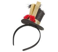 FONDOTIN Vintage Mini Top Hat Headband for Women Carnival Masquerade Hairband Retro Party Fascinator Comfortable Festival Headdress Gift for Celebrations and Events