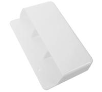 FONDOTIN Wall Mount Remote Control Holder with Strong Self-adhesive Tv and Air Conditioner Remote Organizer Box Space-saving White Wall Caddy for Media Controllers Phones Markers in Home