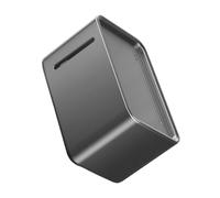 FONDOTIN Wall-mounted Bathroom Tissue Box Adhesive Napkin Storage Organizer with Humanized Slot Space-saving Paper Towel Holder for Living and Toilet Paper Storage Modern Gray Design