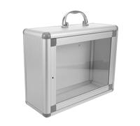 FONDOTIN Wall Mounted Medicine Storage Box Metal Alloy Public Aid Container Weatherproof Organizer for Emergency Medication Indoor Outdoor Use Space Saving Design