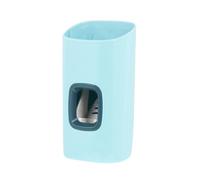 FONDOTIN Wall Mounted Toothpaste Dispenser and Squeezer in Sky Blue Multifunctional Toothpaste Rack for Bathroom No Drilling Installation Automatic for Convenient Daily Use