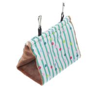 FONDOTIN Warm Bird Nest Hammock for Parrots Small Bird Cage Hanging Bed with Hooks Thick Cotton Soft Shelter for Winter Rest and Play Easy to Install and Clean