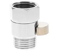 FONDOTIN Water Shut Off Valve Shower Diverter Valve with Flow Control for Bathroom Portable Point Chrome Plated for Shower Head Hose Leak Resistant Water Saving Replacement Part
