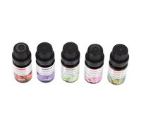 FONDOTIN Water-Soluble Aromatherapy Essential Oil Set 5pcs 10ml Lavender Cherry Blossom Osmanthus Jasmine Rose Diffuser Fragrance Oils for Candles Bath Bombs Humidifiers Therapeutic