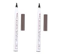 FONDOTIN Waterproof Eyebrow Pencil and Microblading Eyebrow Pen 2pcs Set Chestnut Brown Makeup for Precise Brow Shaping and