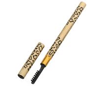 FONDOTIN Waterproof Eyebrow Pencil Brush 2pcs Black Dual-ended Brow Shaper for Natural Makeup and Precision Styling Leopard Print Cap