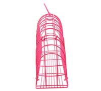 FONDOTIN Wear Resistant Cat Bath Cage with Spacious Interior and Scratch Protection Comfortable Pet Washing Accessory for Home Use Cat Owners Pink with Handle
