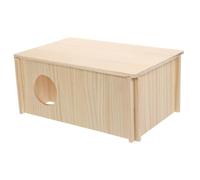 FONDOTIN Wear Resistant Wooden Hamster Hideout House with Smooth Rounded Edges Durable Bite Resistant Rat and Pet Shelter for Sleeping Hiding and Relaxing Cage Enrichment