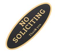 FONDOTIN Weatherproof No Soliciting Sign for House Front Door Self Adhesive Acrylic with Clear English Printing Minimalist Design for Outdoor Business Office and Apartment Use
