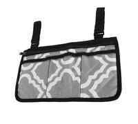 FONDOTIN Wheelchair Side Bag Large Capacity Walker Storage Pouch with Secure Zipper for Seniors and Adults Straps for Stable Attachment Rollators Walkers Electric Scooters Phone Bottle