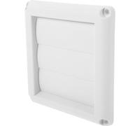 FONDOTIN White 4 Inch Louvered Dryer Vent Wall Plate Plastic Vent Cover with Sleek Stylish Design Easy to Install Exterior Dryer Vent Cap for House Wall Blocks Debris Effectively