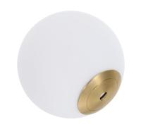FONDOTIN White Glass Globe Lampshade with Copper Fitting, Sturdy and Simple Installation, Round Pendant Light Shade for Indoor Spaces and Rooms, Classic Curves and Timeless Style