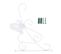 FONDOTIN White Iron Wall Mounted Flower Pot Bracket with Vintage Design Hanging Hook for Garden Balcony Porch Indoor Outdoor Use Versatile Support for Planters Lanterns Bird Feeders and
