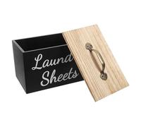 FONDOTIN Wood Dryer Sheet Box with Generous Capacity Sturdy Wooden Laundry Sheet Holder for Home Laundry Room Storage Minimalist Farmhouse Decor Container