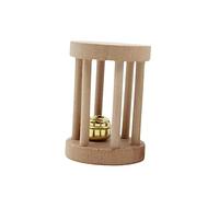 FONDOTIN Wood Pet Chew for Hamsters Small Molar Roller with Bell for Active Small Animals Like Rats and Rabbits Promotes and Exercise
