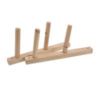 FONDOTIN Wooden 2 Tier Wall Mounted Yoga Mat Holder with Foam Roller Storage, 39cm High Yoga Mat Organizer Rack for Home Gym and Fitness Studio Wall Storage