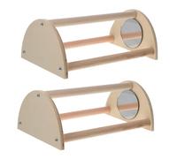 FONDOTIN Wooden Chicken Perch Stand for Coop and Brooder Portable Natural Roosting Bar for Hens and Chicks Space Saving Stable Poultry Accessory and Development