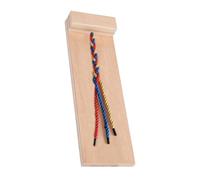 FONDOTIN Wooden Hair Braiding Learning for Ages Early Educational Tool for Fine Motor Skill Development Hand-eye Coordination Practice Safe Rounded Edges with Non-toxic Paint