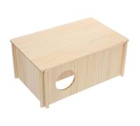 FONDOTIN Wooden Hamster House Nest for Small Pets Chewable Chinchilla Hideout with Comfortable Design Safe Natural Material for Teeth Grinding and Entertainment Sleeping Place for Hamsters