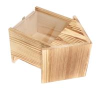 FONDOTIN Wooden Hanging Birdhouse Window Outdoor Bird Nest Feeder for Garden and Patio Easy to Install Removable Tray for Bird Watching