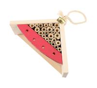 FONDOTIN Wooden Insect House Garden Hanging Bee House Outdoor Shelter for Pollinators Cozy Natural Bug Nest Box for Butterflies and Bees