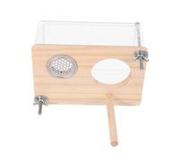FONDOTIN Wooden Parakeet Nest Box for Breeding and Hatching Spacious Transparent Design for Easy Observation Habitat for Lovebirds and Budgerigars Easy to Clean and Maintain Keeps Birds