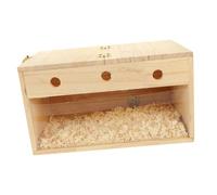 FONDOTIN Wooden Parakeet Nesting Box for Bird Breeding with Solid Weather-resistant Structure Smooth Touch Finish Suitable for Parrots Cockatiels Lovebirds and Australian Parakeets