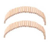 FONDOTIN Wooden Pet Ladder and Hamster Climbing Bridge for Small Animals, 2pcs 6x40cm, Safe Natural Wood Stairs for Hamsters, Chinchillas, Rats, and Birds Cage Supplies