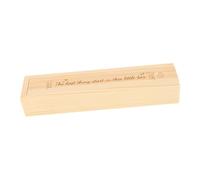 FONDOTIN Wooden Pregnancy Test Keepsake Box with Lid Newborn Announcement Storage Case for Mementos Multipurpose Organizer for Pregnant Women Shower Parents